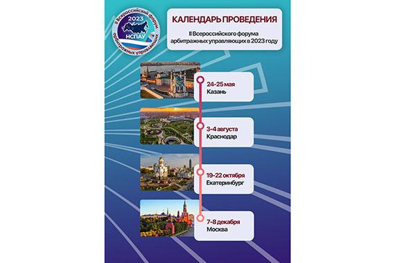 Представляем календарь проведения II Всероссийского форума арбитражных управляющих